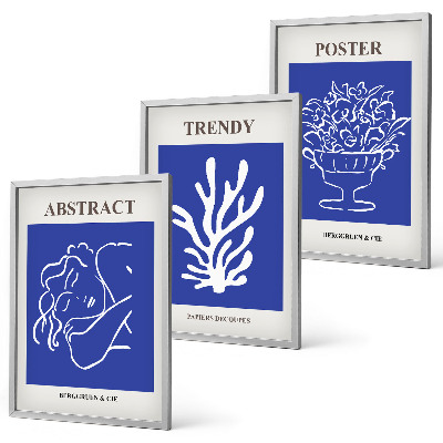 Set tablouri decorative Postere albastre elegante
