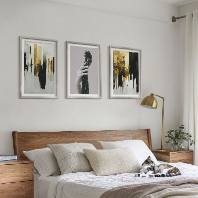 Set tablouri pentru dormitor Modele abstracte de pictură manuală