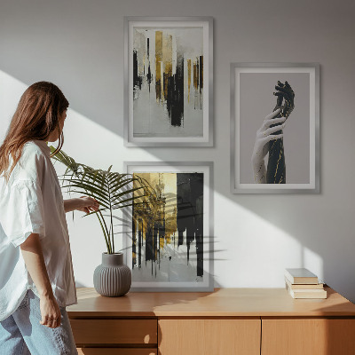 Set tablouri pentru dormitor Modele abstracte de pictură manuală
