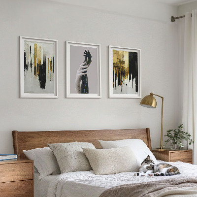 Set tablouri pentru dormitor Modele abstracte de pictură manuală