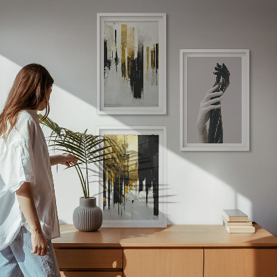 Set tablouri pentru dormitor Modele abstracte de pictură manuală