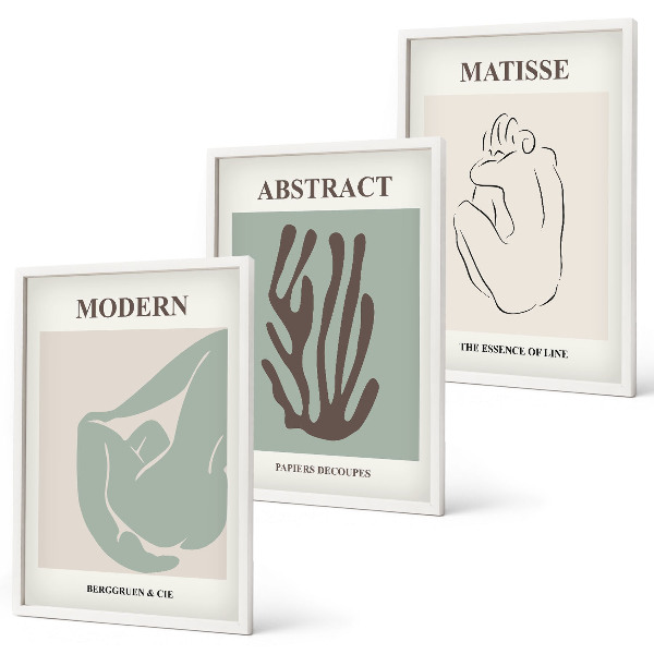 Set tablouri decorative Picturile abstracte elegante ale lui Matisse