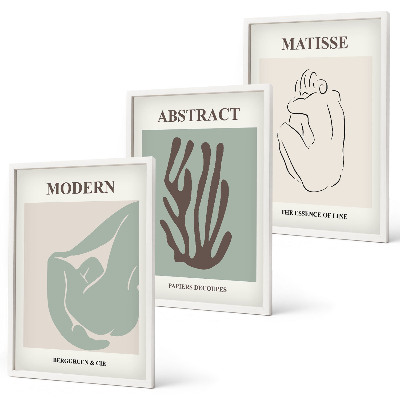 Set tablouri decorative Picturile abstracte elegante ale lui Matisse