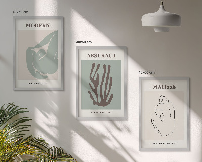 Set tablouri decorative Picturile abstracte elegante ale lui Matisse