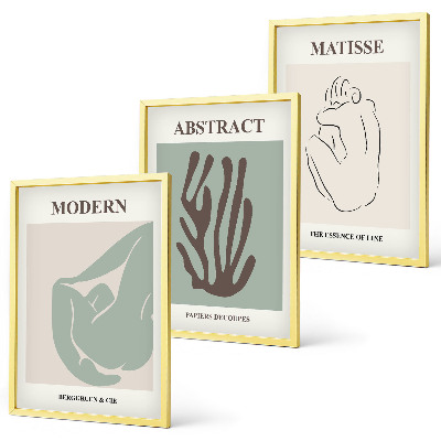 Set tablouri decorative Picturile abstracte elegante ale lui Matisse