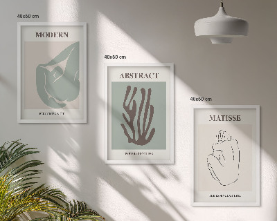 Set tablouri decorative Picturile abstracte elegante ale lui Matisse