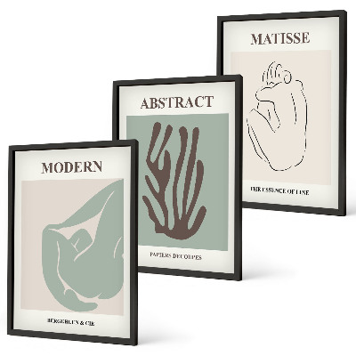 Set tablouri decorative Picturile abstracte elegante ale lui Matisse
