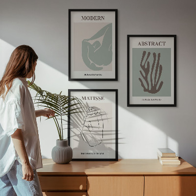 Set tablouri decorative Picturile abstracte elegante ale lui Matisse