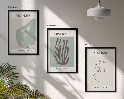 Set tablouri decorative Picturile abstracte elegante ale lui Matisse