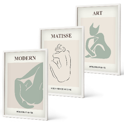 Set tablouri pentru dormitor Figuri pastelate abstracte