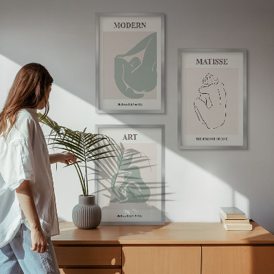 Set tablouri pentru dormitor Figuri pastelate abstracte