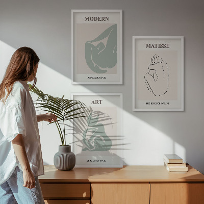 Set tablouri pentru dormitor Figuri pastelate abstracte