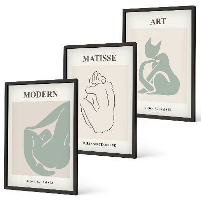 Set tablouri pentru dormitor Figuri pastelate abstracte