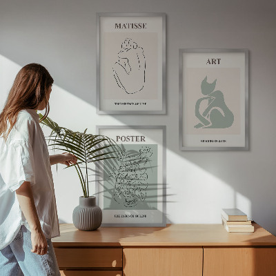 Set tablouri pentru dormitor Postere Matisse Verde Bej