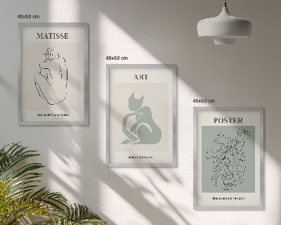 Set tablouri pentru dormitor Postere Matisse Verde Bej