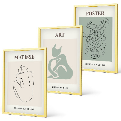 Set tablouri pentru dormitor Postere Matisse Verde Bej