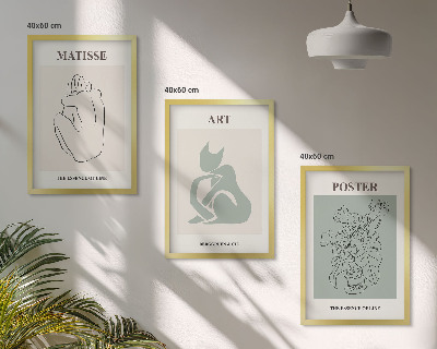 Set tablouri pentru dormitor Postere Matisse Verde Bej