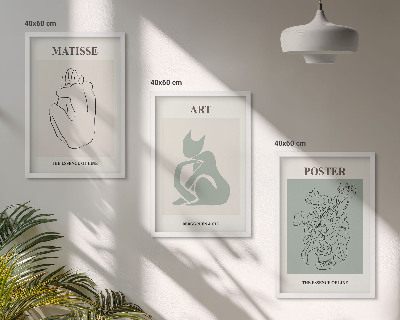 Set tablouri pentru dormitor Postere Matisse Verde Bej