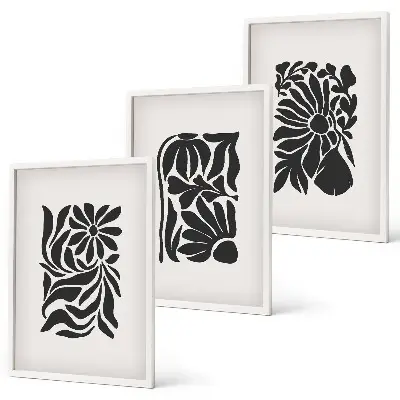 Set de tablouri pentru dormitor cu modele abstracte de plante