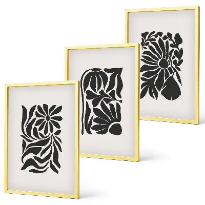 Set de tablouri pentru dormitor cu modele abstracte de plante