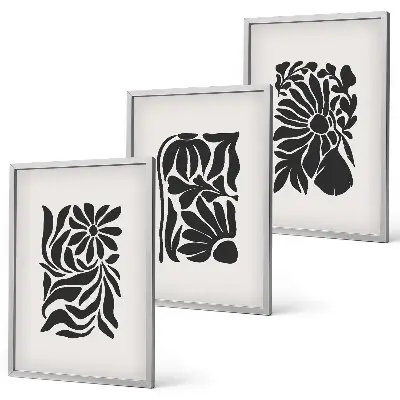 Set de tablouri pentru dormitor cu modele abstracte de plante
