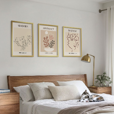 Set tablouri pentru dormitor Linii moderne de plante