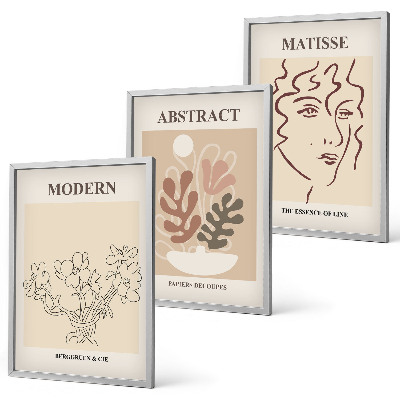 Set tablouri pentru dormitor Linii moderne de plante