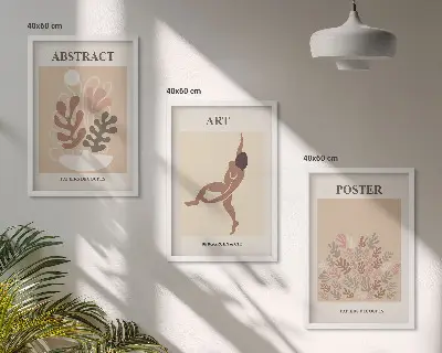 Set de tablouri pentru dormitor cu compoziții elegante în stil Matisse