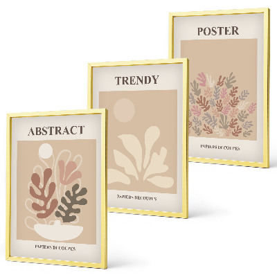 Set tablouri pentru dormitor Motive vegetale bej maro