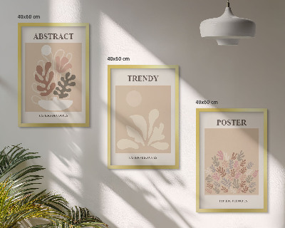 Set tablouri pentru dormitor Motive vegetale bej maro