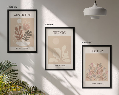 Set tablouri pentru dormitor Motive vegetale bej maro