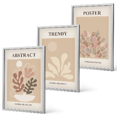 Set tablouri pentru dormitor Motive vegetale bej maro