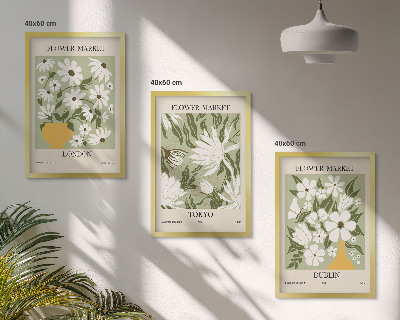 Set tablouri decorative Modele florale Londra Tokyo Dublin
