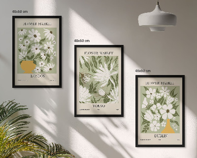 Set tablouri decorative Modele florale Londra Tokyo Dublin