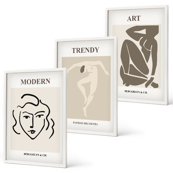 Set tablouri decorative Culori portrete abstracte