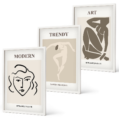 Set tablouri decorative Culori portrete abstracte