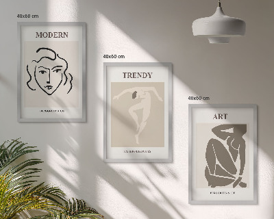 Set tablouri decorative Culori portrete abstracte