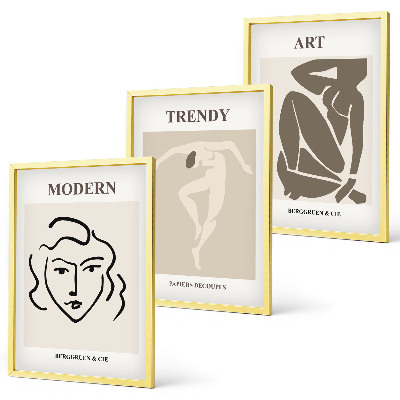 Set tablouri decorative Culori portrete abstracte