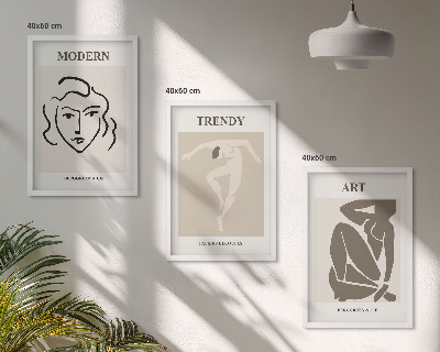 Set tablouri decorative Culori portrete abstracte