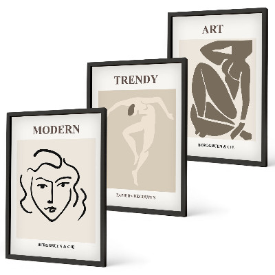 Set tablouri decorative Culori portrete abstracte