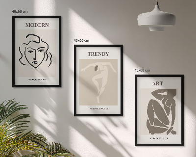 Set tablouri decorative Culori portrete abstracte