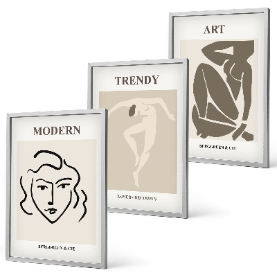 Set tablouri decorative Culori portrete abstracte