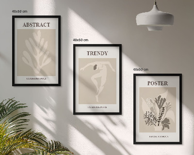 Set tablouri pentru dormitor Modele florale bej maro