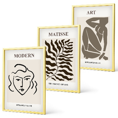Set tablouri decorative Grafică, linii, personaje elegante