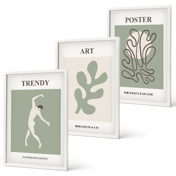 Set tablouri decorative Figuri abstracte de plante