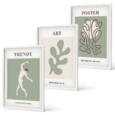 Set tablouri decorative Figuri abstracte de plante