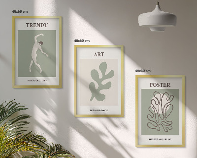 Set tablouri decorative Figuri abstracte de plante