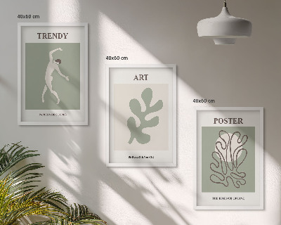 Set tablouri decorative Figuri abstracte de plante