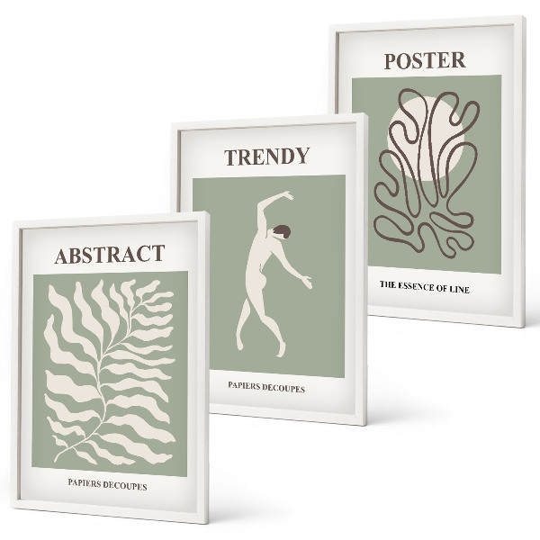 Set tablouri pentru dormitor Modelele de plante verzi ale lui Matisse