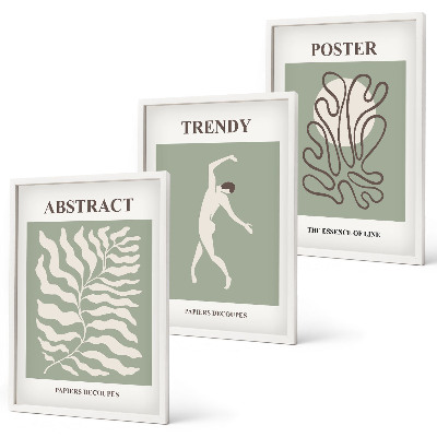 Set tablouri pentru dormitor Modelele de plante verzi ale lui Matisse